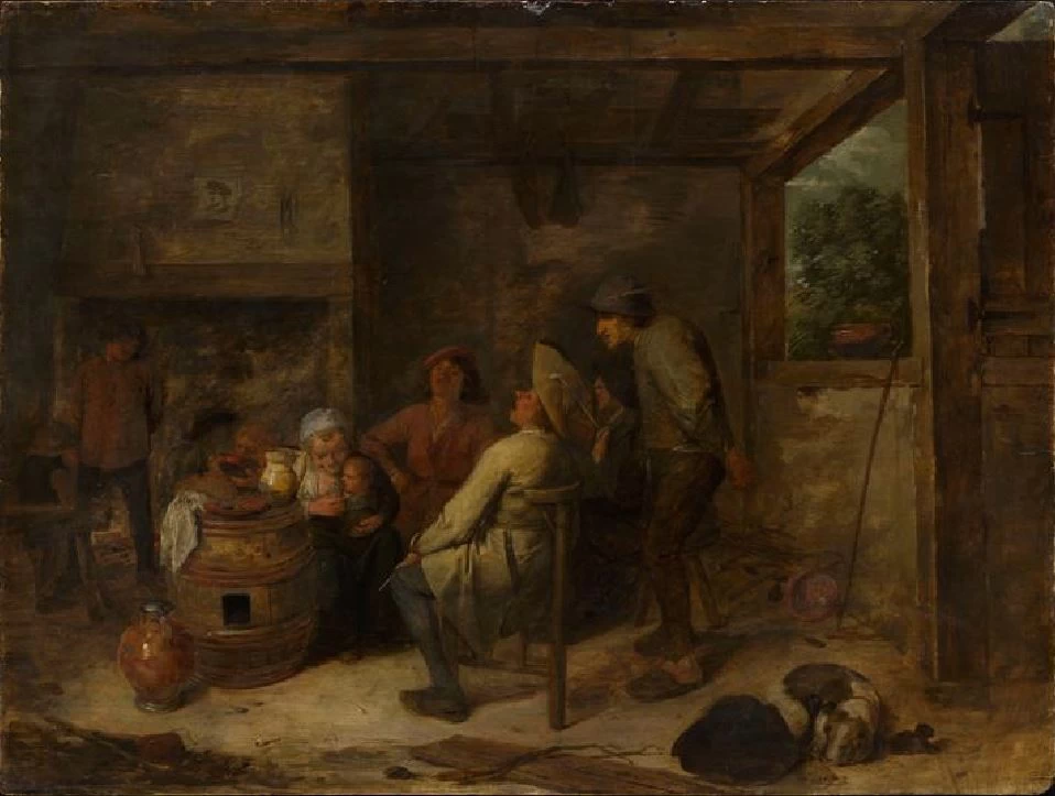 Interno con contadini che cantano - Alte Pinakothek, Monaco di Baviera